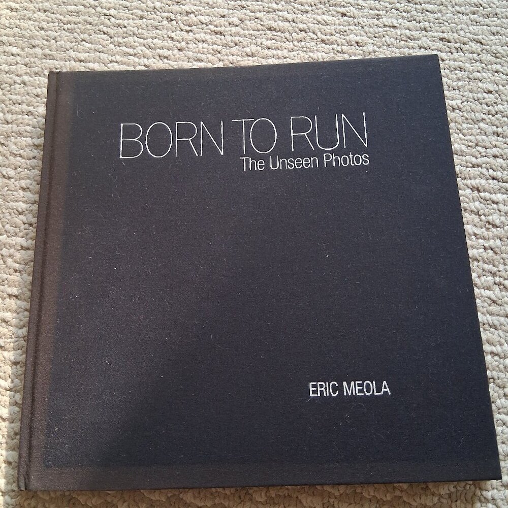 Bruce Springsteen coffee table.Book: born to run the unseen photoss